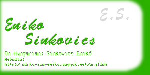 eniko sinkovics business card